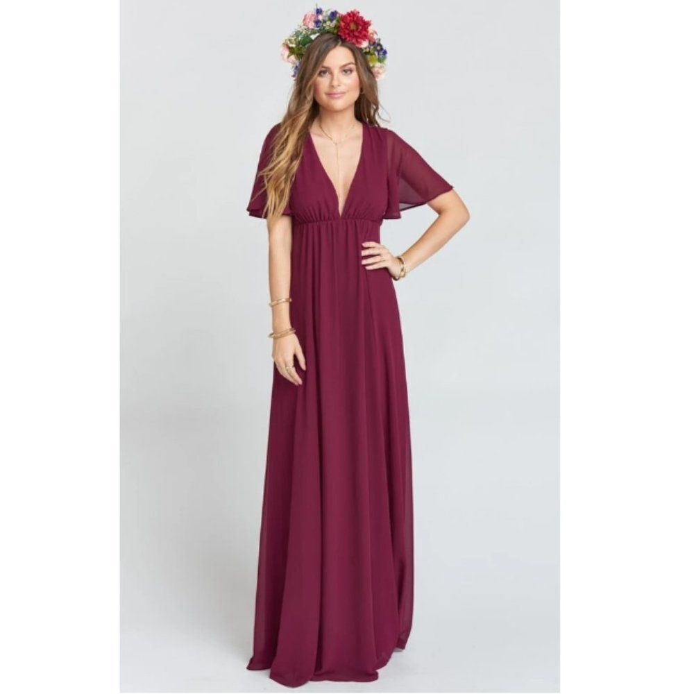Show Me Your MuMu Sz. S Faye Flutter Maxi Dress